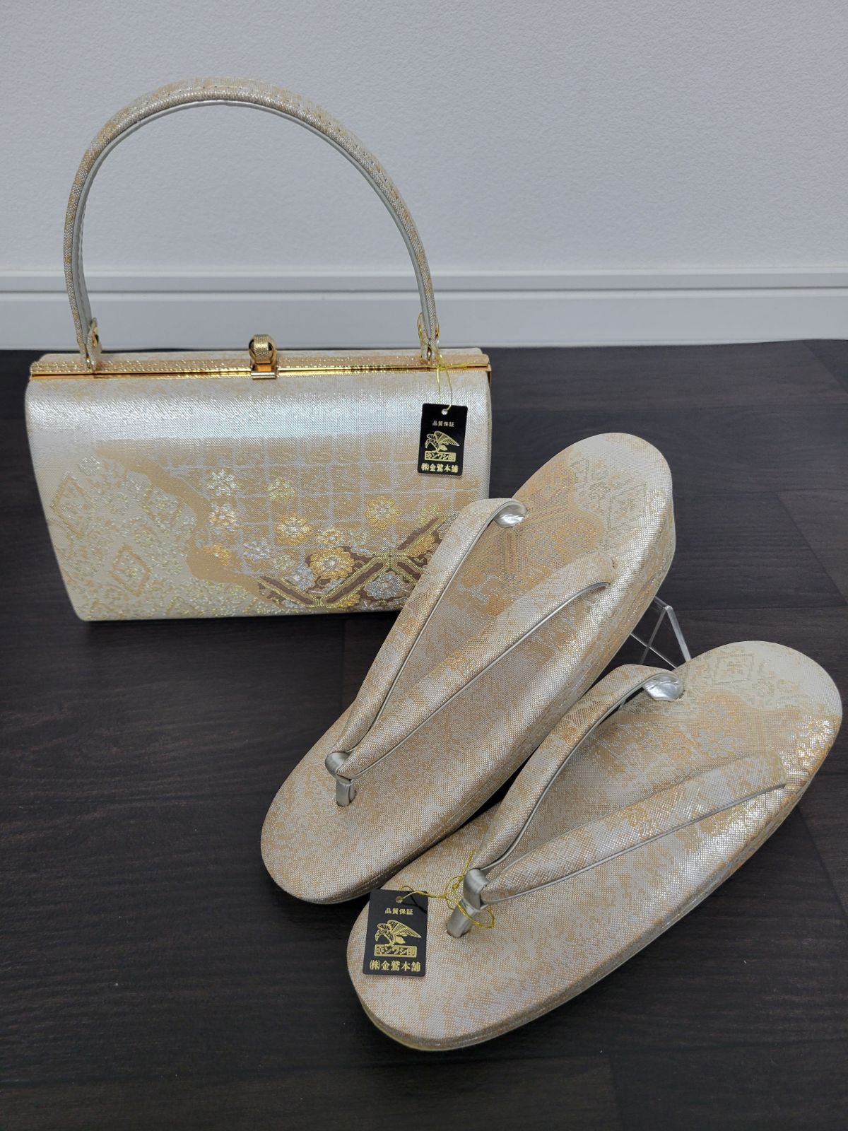 東京謹製キンワシ印 草履バッグセット 和装用バッグ 着物 小紋 訪問着