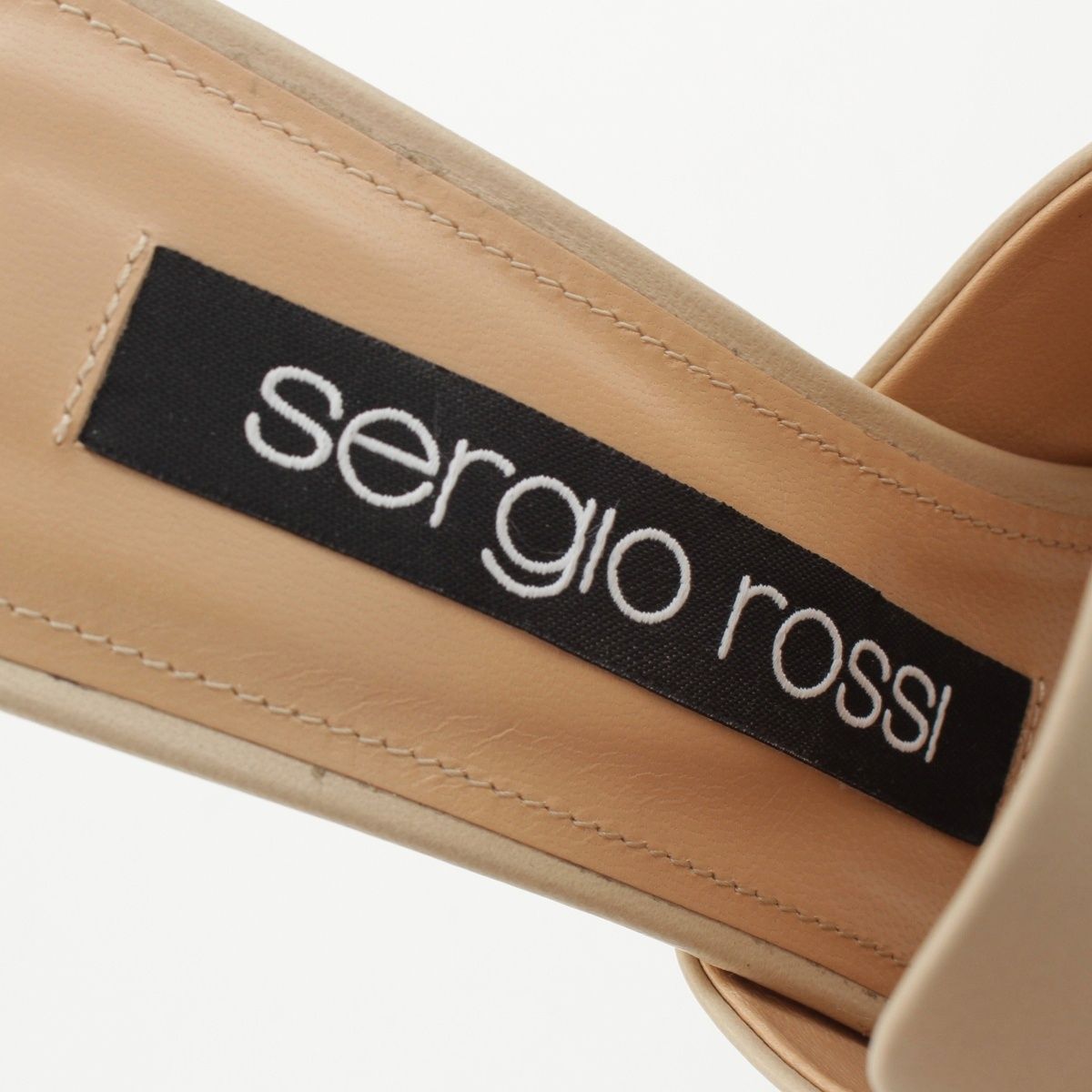 セルジオロッシ sr1 レザー ミュール サンダル シューズ ベージュ 36 1