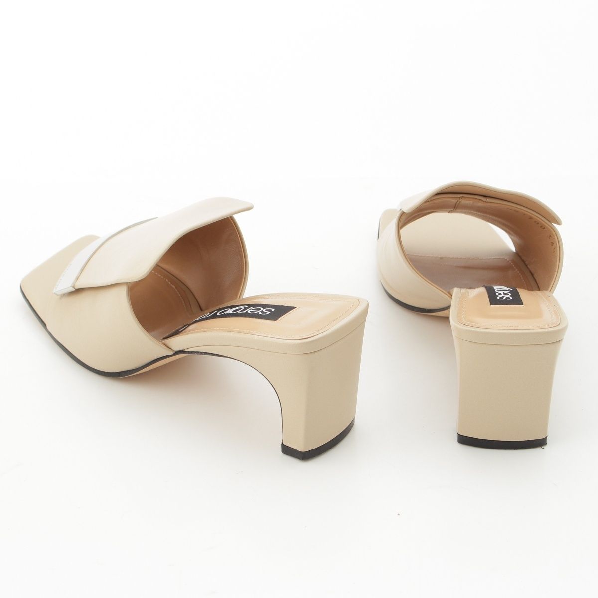 セルジオロッシ sr1 レザー ミュール サンダル シューズ ベージュ 36 1