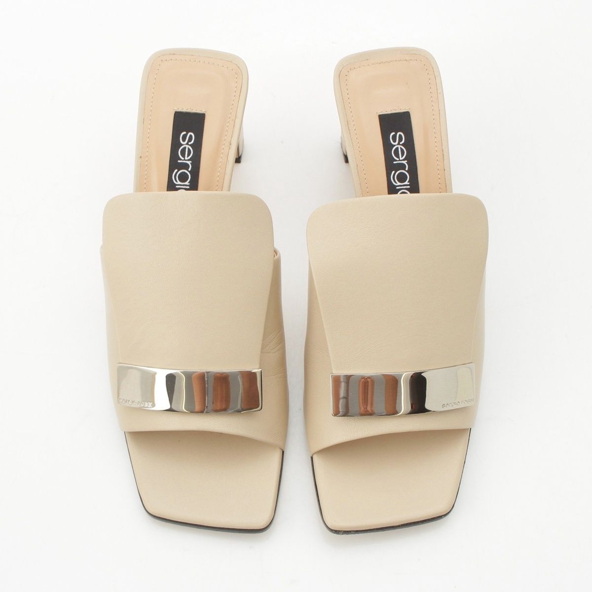 セルジオロッシ sr1 レザー ミュール サンダル シューズ ベージュ 36 1
