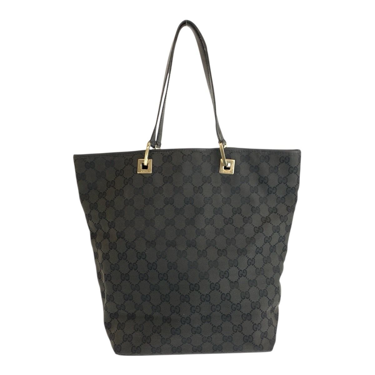 GUCCI グッチ ブラック 黒 ゴールド金具 GGキャンバス/レザー 002 1098