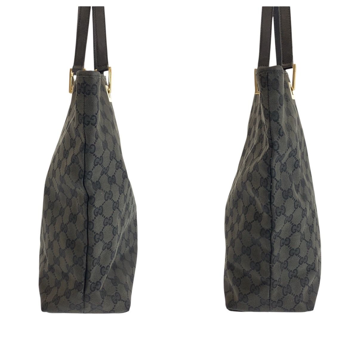 GUCCI グッチ ブラック 黒 ゴールド金具 GGキャンバス/レザー 002 1098