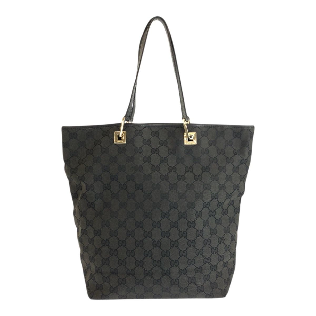 GUCCI グッチ ブラック 黒 ゴールド金具 GGキャンバス⁄レザー 002 1098