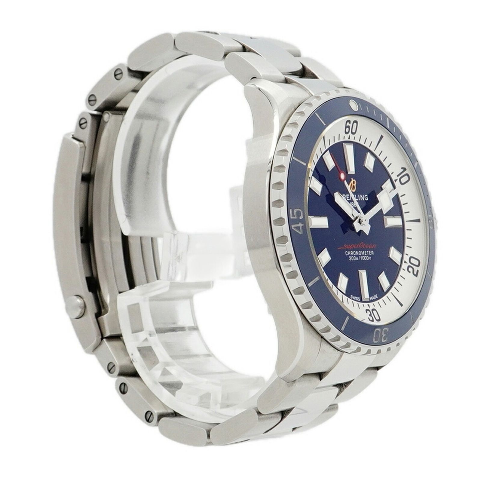  ブライトリング スーパーオーシャン A17375 ネイビー文字盤腕時計 メンズ 春コーデ 自動巻き時計 腕時計(アナログ)