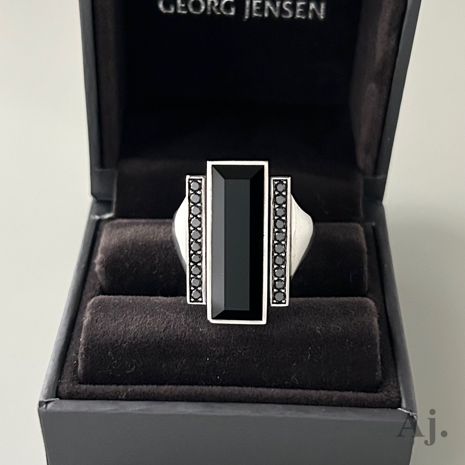 使用感有】 ジョージジェンセン リング 指輪 571A オニキス ブラック