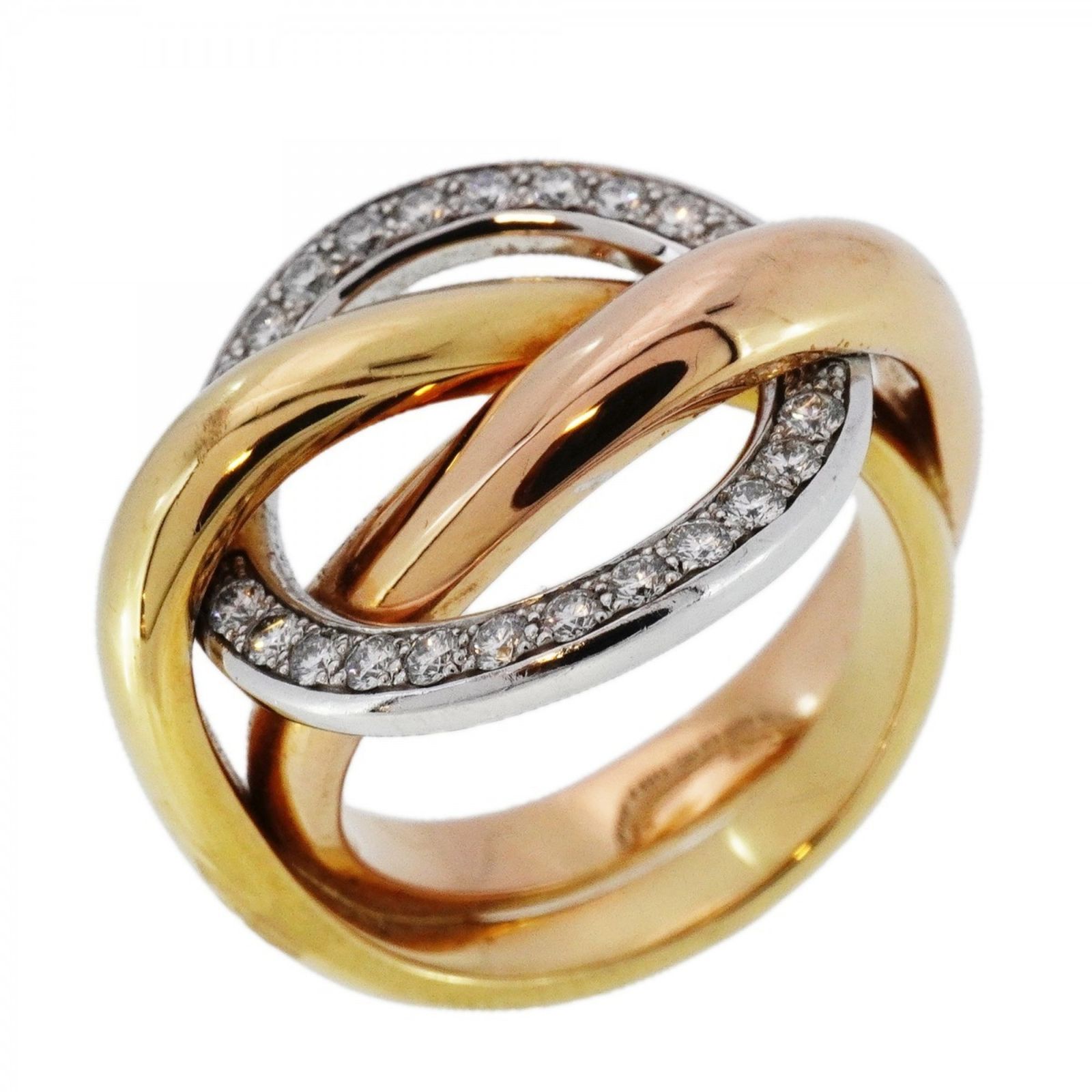 カルティエ(Cartier) カルティエ リング トリニティ クラッシュ 18KYG