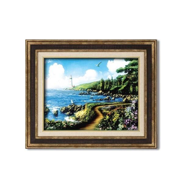 額装品 〕 世界の名画 ダークブラウンアンティーク額 F6 アラン