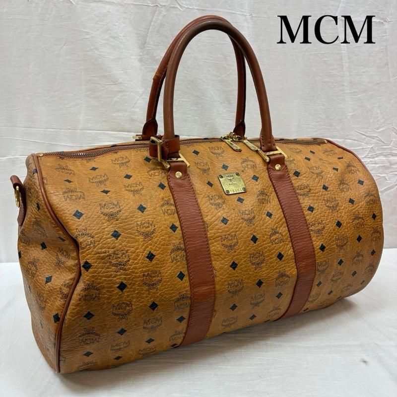 エムシーエム ヴィセトス ロゴ 総柄 ボストンバッグ 旅行カバン