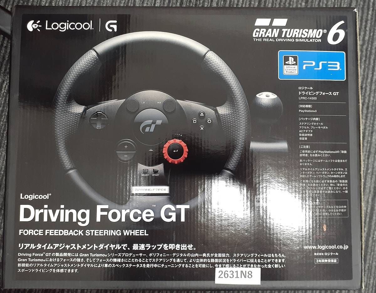 美品【2631N8】PS3対応レースゲーム用 ハンドルコントローラー