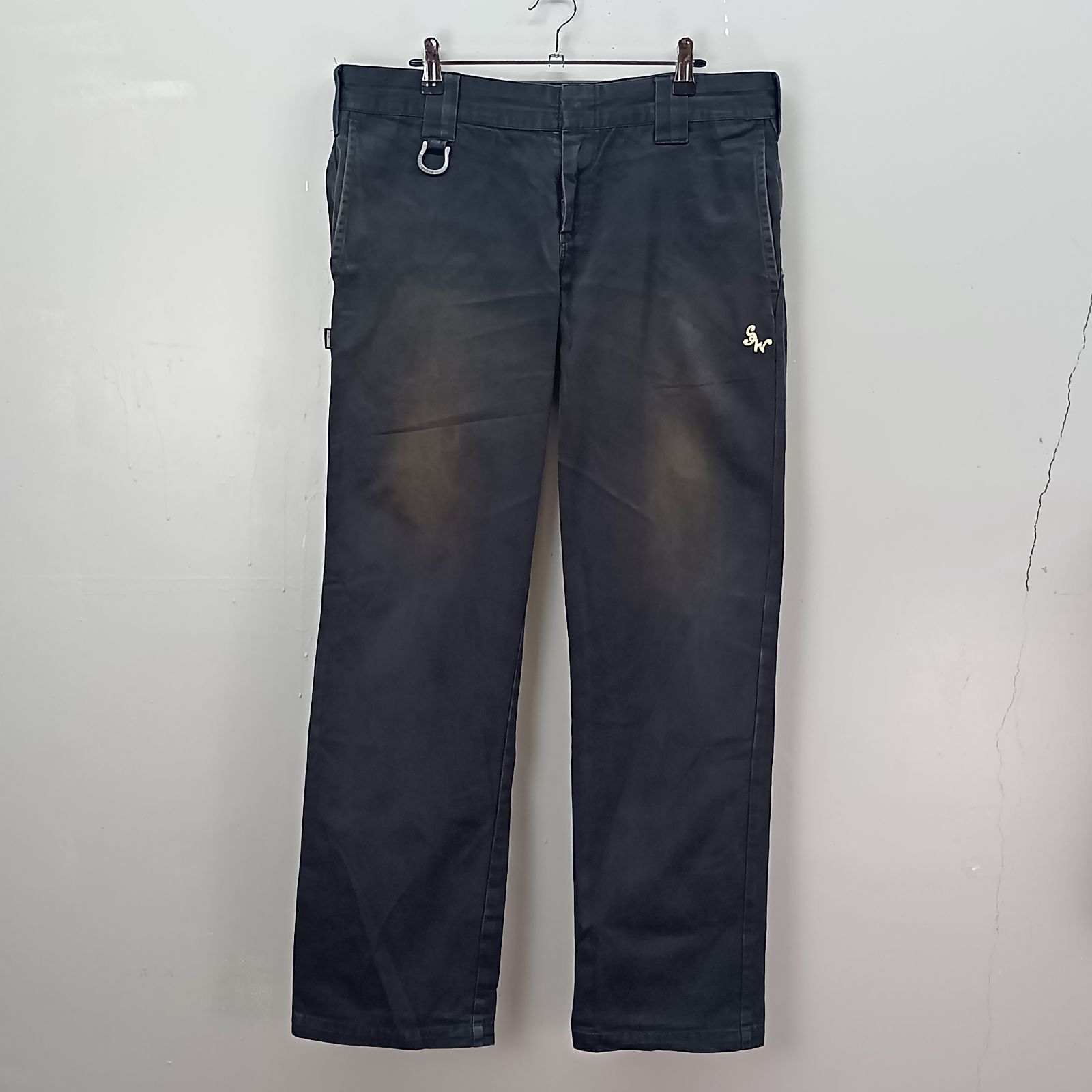 SKULL WORKS XLサイズ ワークパンツ チノパン コットン100% Dカン