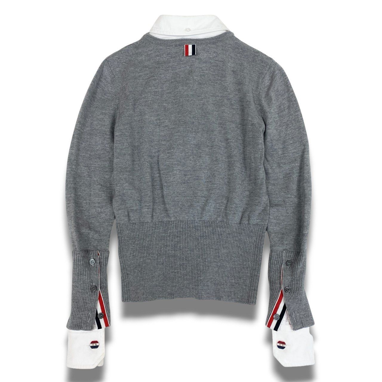 Ec3 THOM BROWNE トムブラウン トリコロール ニットカーディガン 襟