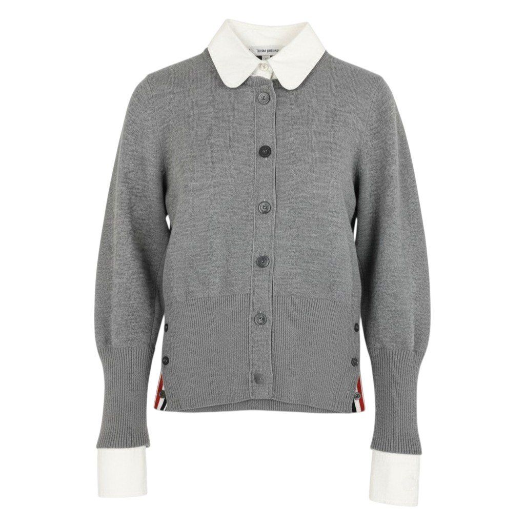 Ec3 THOM BROWNE トムブラウン トリコロール ニットカーディガン 襟