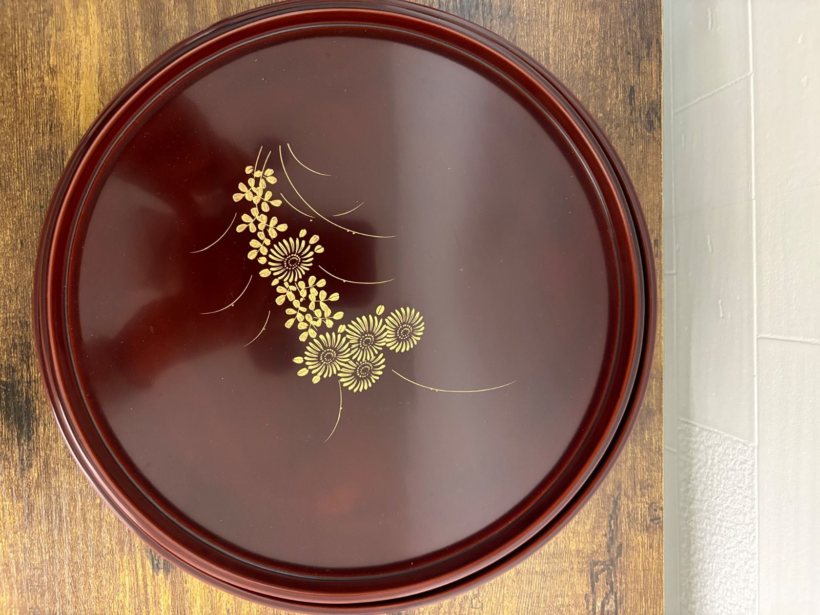 アンティーク輪島塗 お盆2枚セット - メルカリ