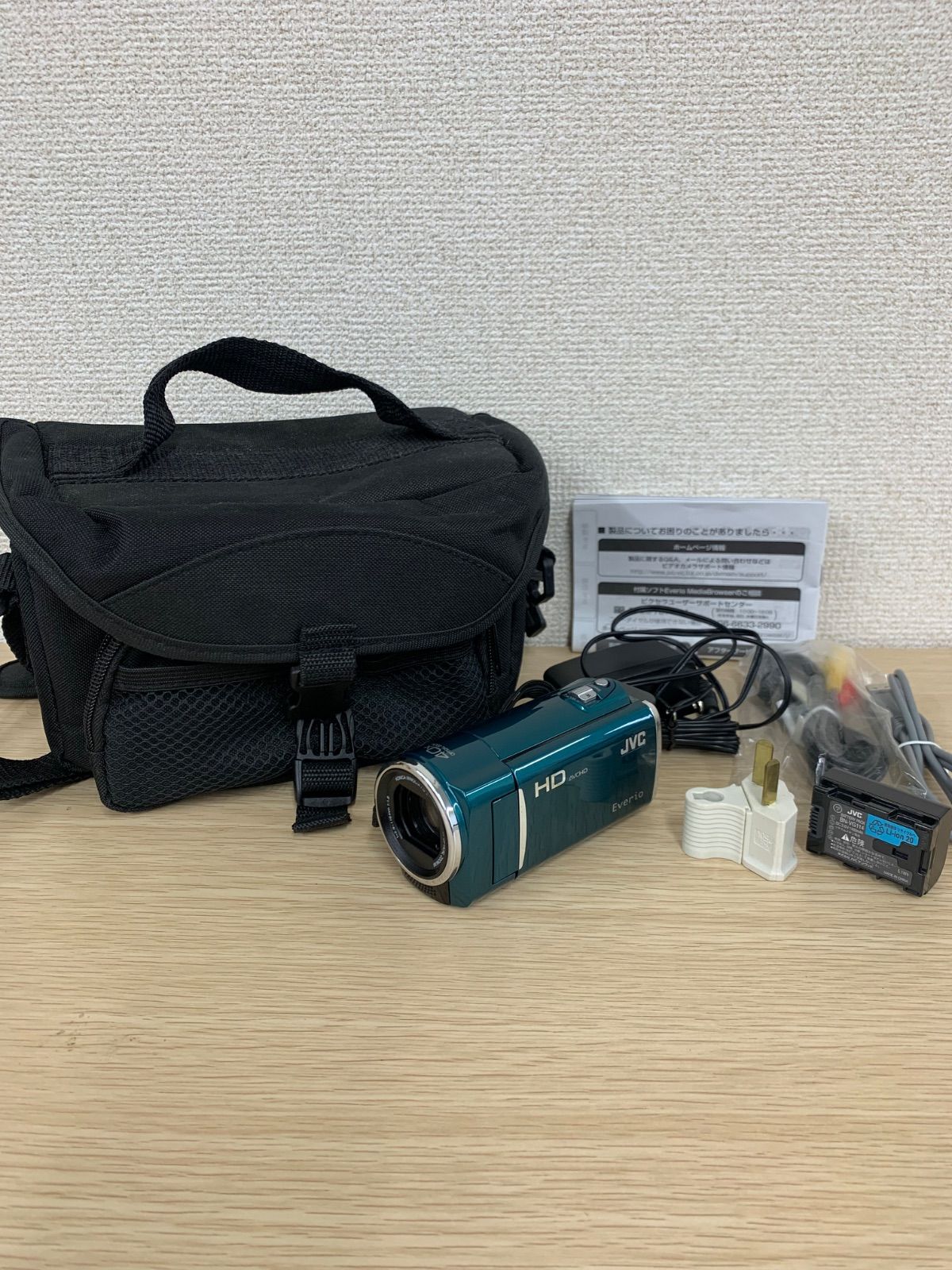 2 【通電動作確認済】JVC Everio GZ-HM460-G ビデオカメラ 付属品あり