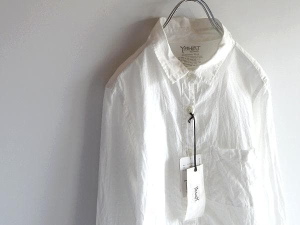 未使用タグ付 YANUK ヤヌーク シワ加工 コットンリネン シャツ 