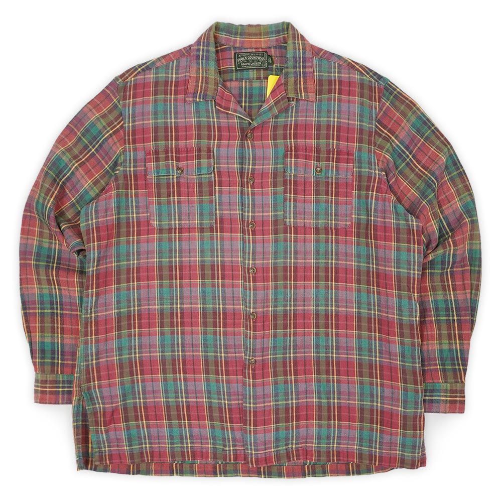 ポロカントリー POLO COUNTRY 90s 90年代 オープンカラー フランネル