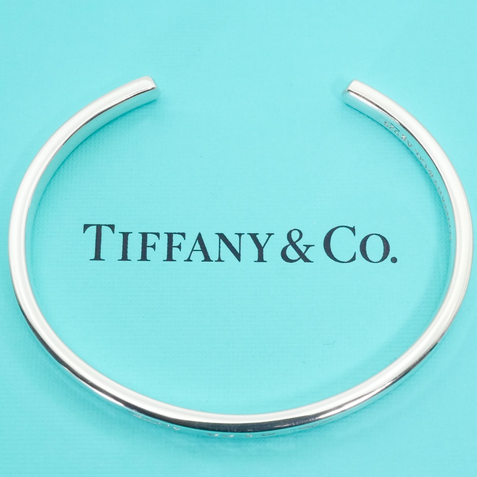 極美品 ティファニー 1837 ナロー スリム カフ バングル/24-5481
