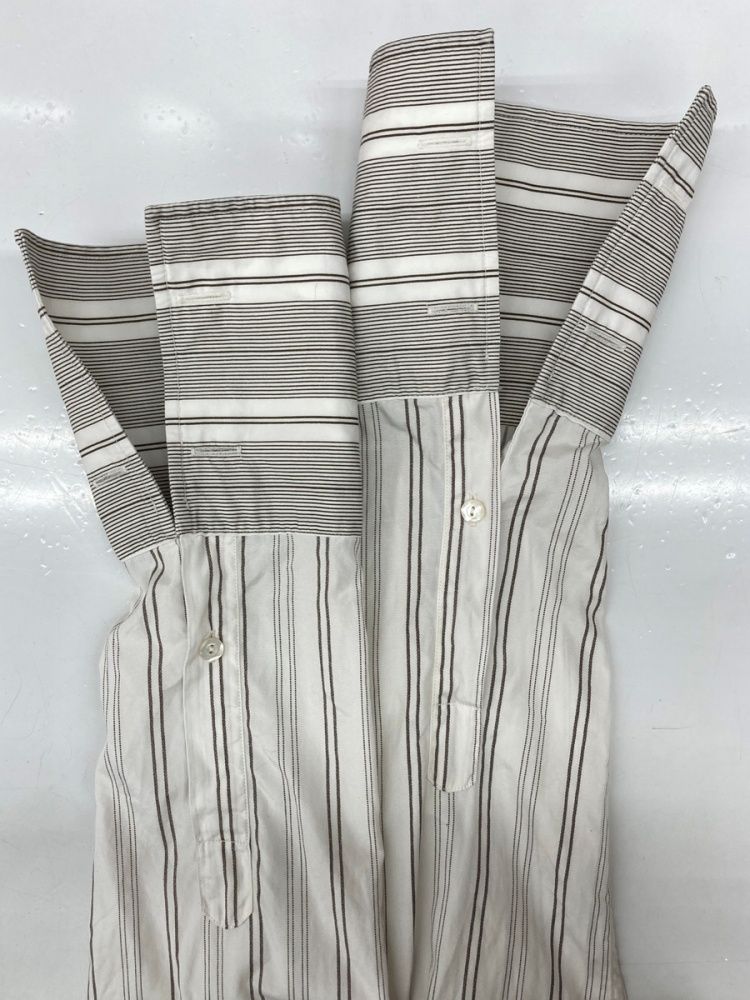 ダブルアールエル RRL Stripe Band Collar Shirt ストライプ バンド