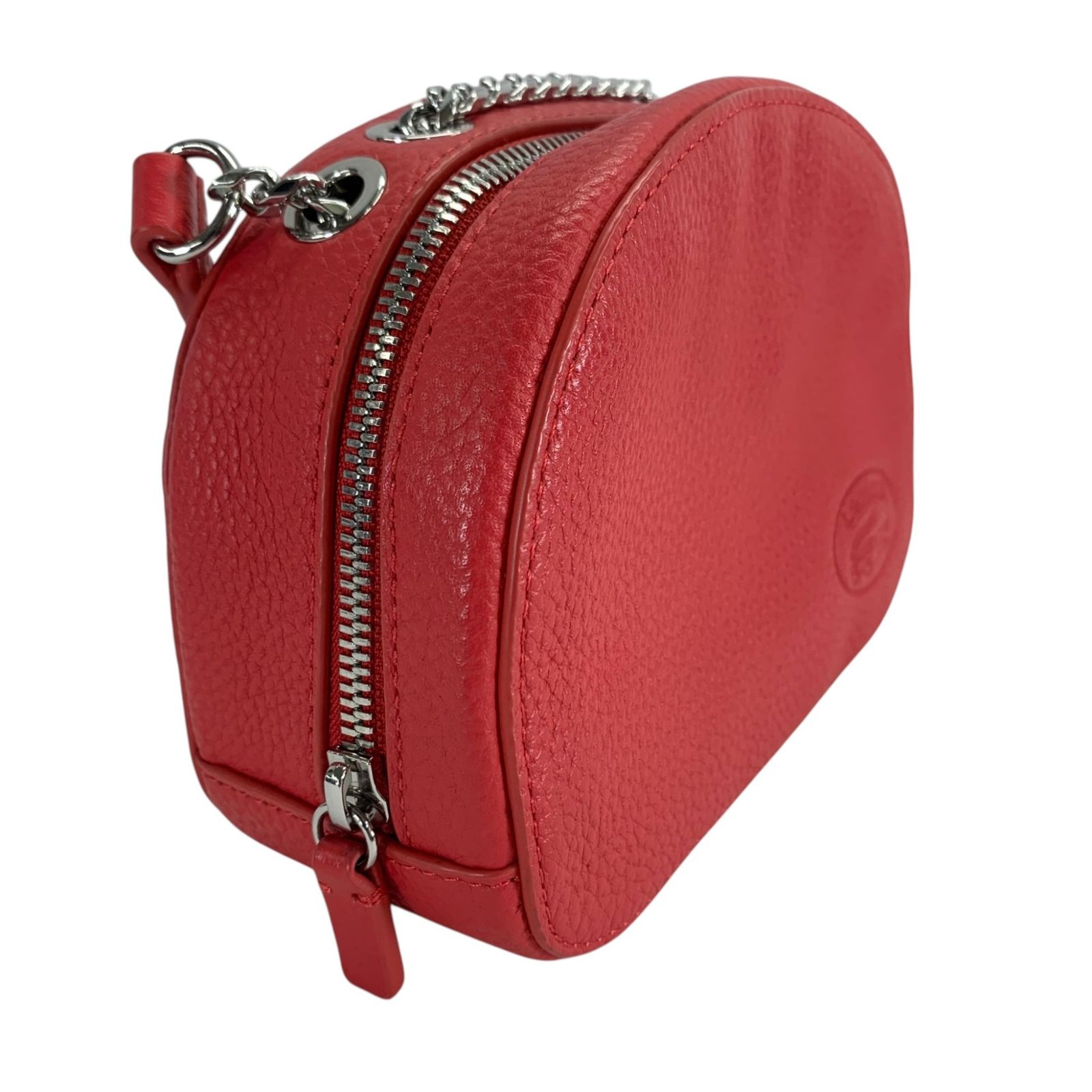 LACOSTE ラコステ レザーショルダーバッグ チェーンショルダー ピンク