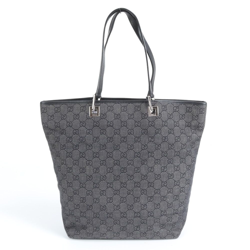 美品 グッチ GGキャンバス 31243 レザー トート バッグ 肩掛け