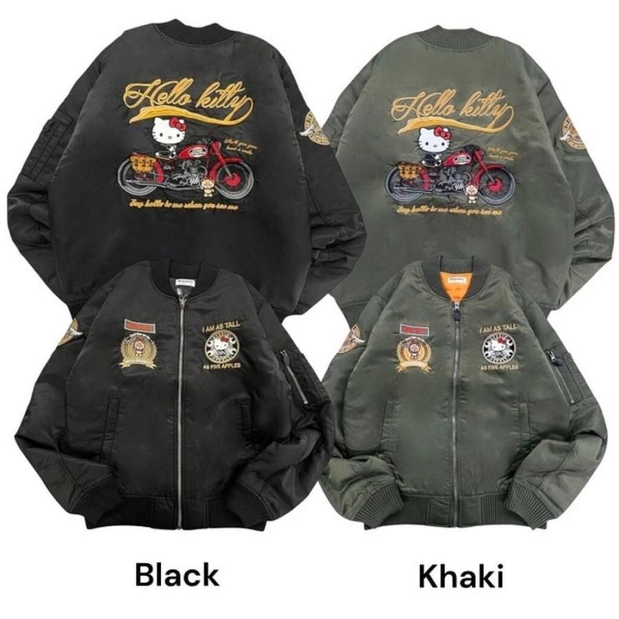☆人気☆ハローキティ MA-1ジャケット バイク柄 アウター メンズ