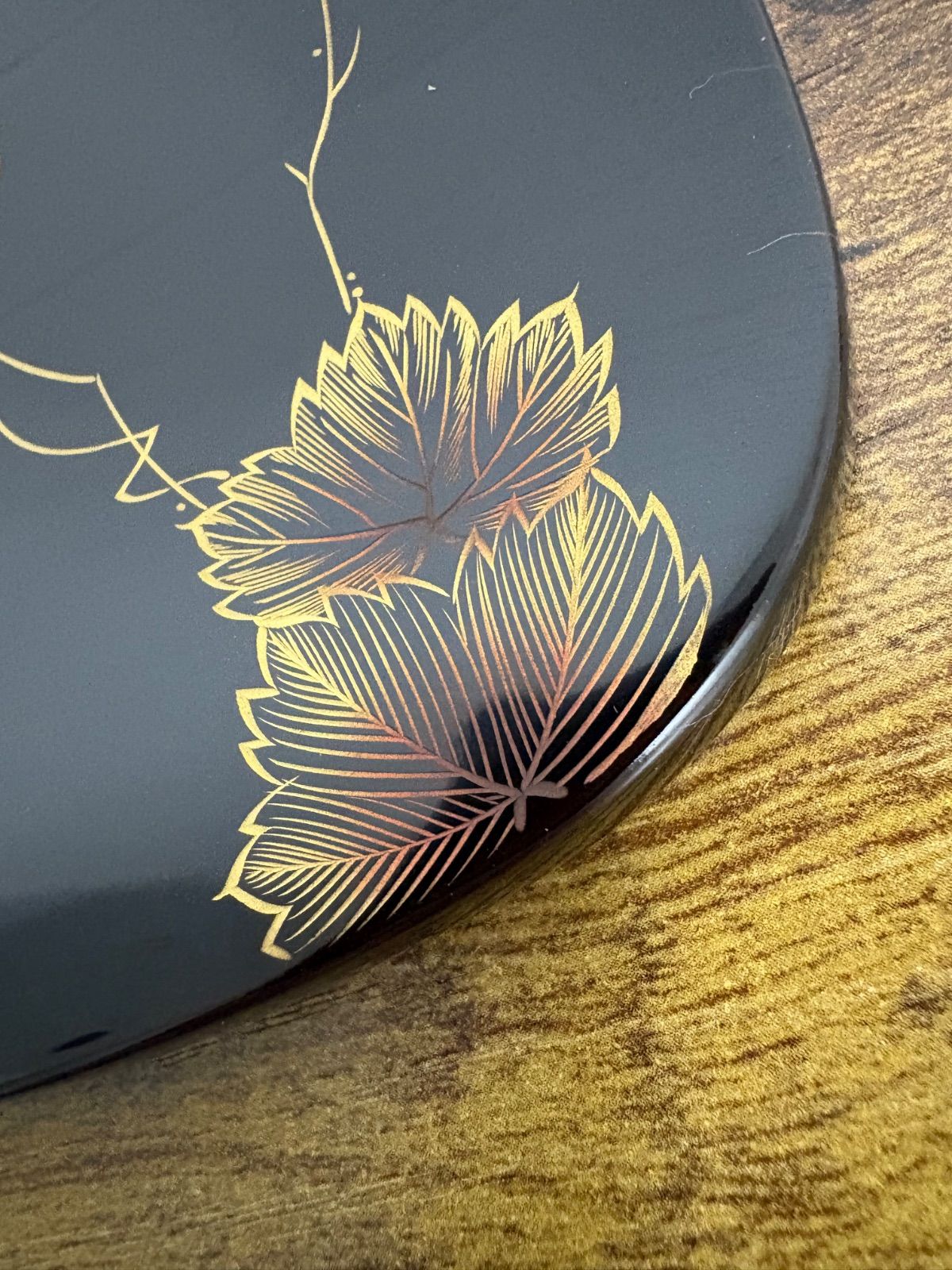 アンティーク 「特産 輪島塗」蒔絵（まきえ）の漆器皿 - メルカリ