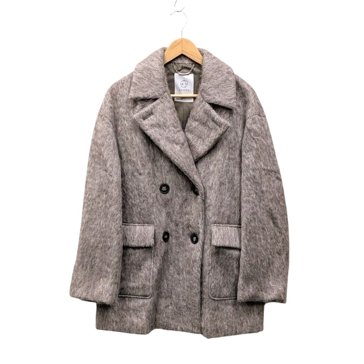 【美品】ANOGH アノフ ウールシャギージャケットコート 未使用品 ANOGH アノフ 23FW WOOL SHAGGY JACKET COART ウールシャギー