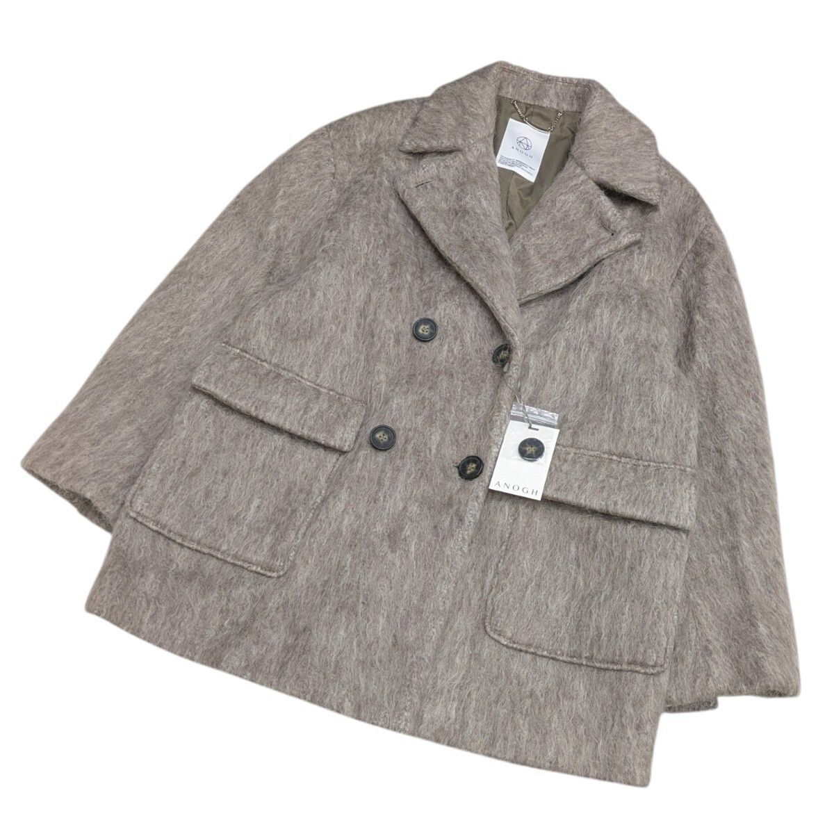 【美品】ANOGH アノフ ウールシャギージャケットコート 未使用品 ANOGH アノフ 23FW WOOL SHAGGY JACKET COART ウールシャギー