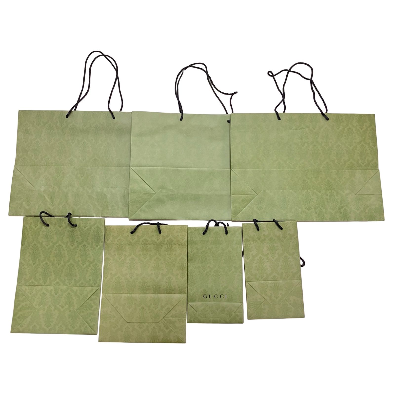 GUCCI グッチ 緑 エンボス 紙袋 7枚セット ショップ袋 ショッパー