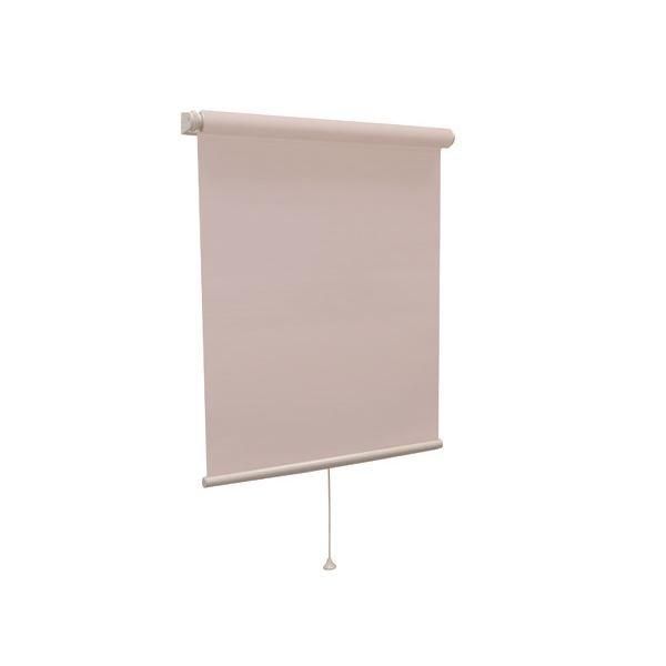 モダン ロールスクリーン 〔遮光2級防炎 90cm×220cm ピンク〕 日本製 巻取りスピード調整機能付き 『ティオリオ』
