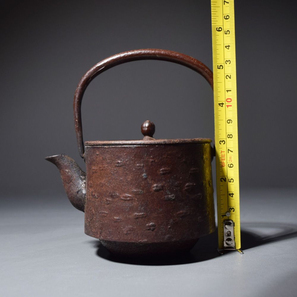 南部鉄器 昭和レトロ ヴィンテージ 急須 鉄瓶 南部鉄器 茶器 急須 鉄瓶 桜皮寸筒 レトロ 昭和レトロ 茶道具 煎茶