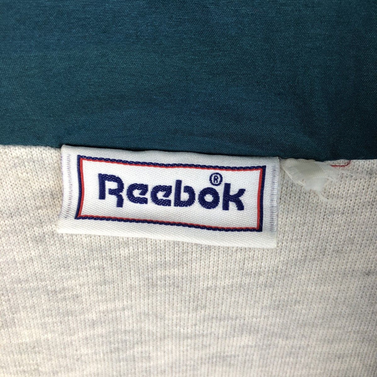 古着 リーボック Reebok ハーフジップ 総柄 ウォームアッププル