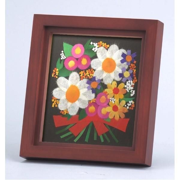 ミニ 色紙額 〕 1/4色紙用 スタンド付き 壁掛け可能 和1/4色紙 押絵