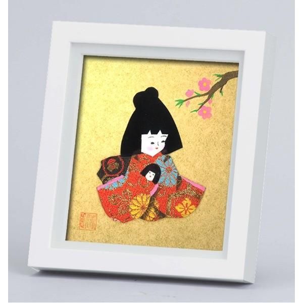 ミニ 色紙額 〕 1/4色紙用 スタンド付き 壁掛け可能 和1/4色紙