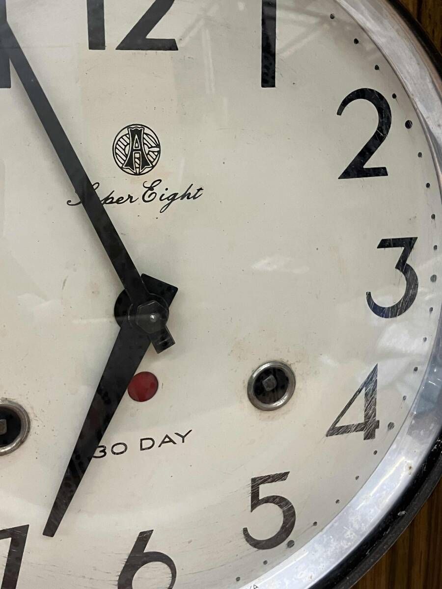 ☆愛知時計電機 ゼンマイ掛時計 ボンボン時計 NO.5178 昭和レトロ