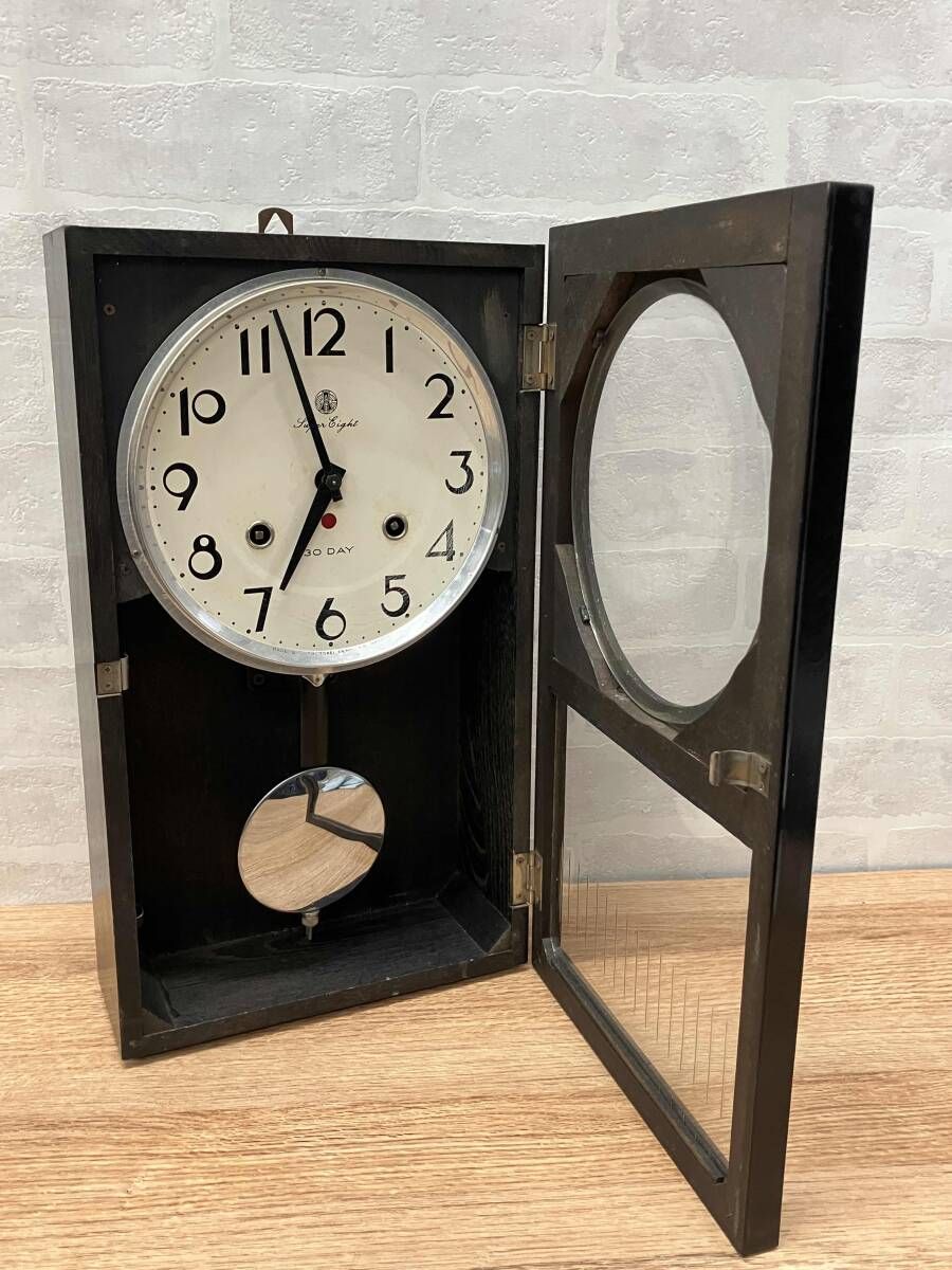 ☆愛知時計電機 ゼンマイ掛時計 ボンボン時計 NO.5178 昭和レトロ