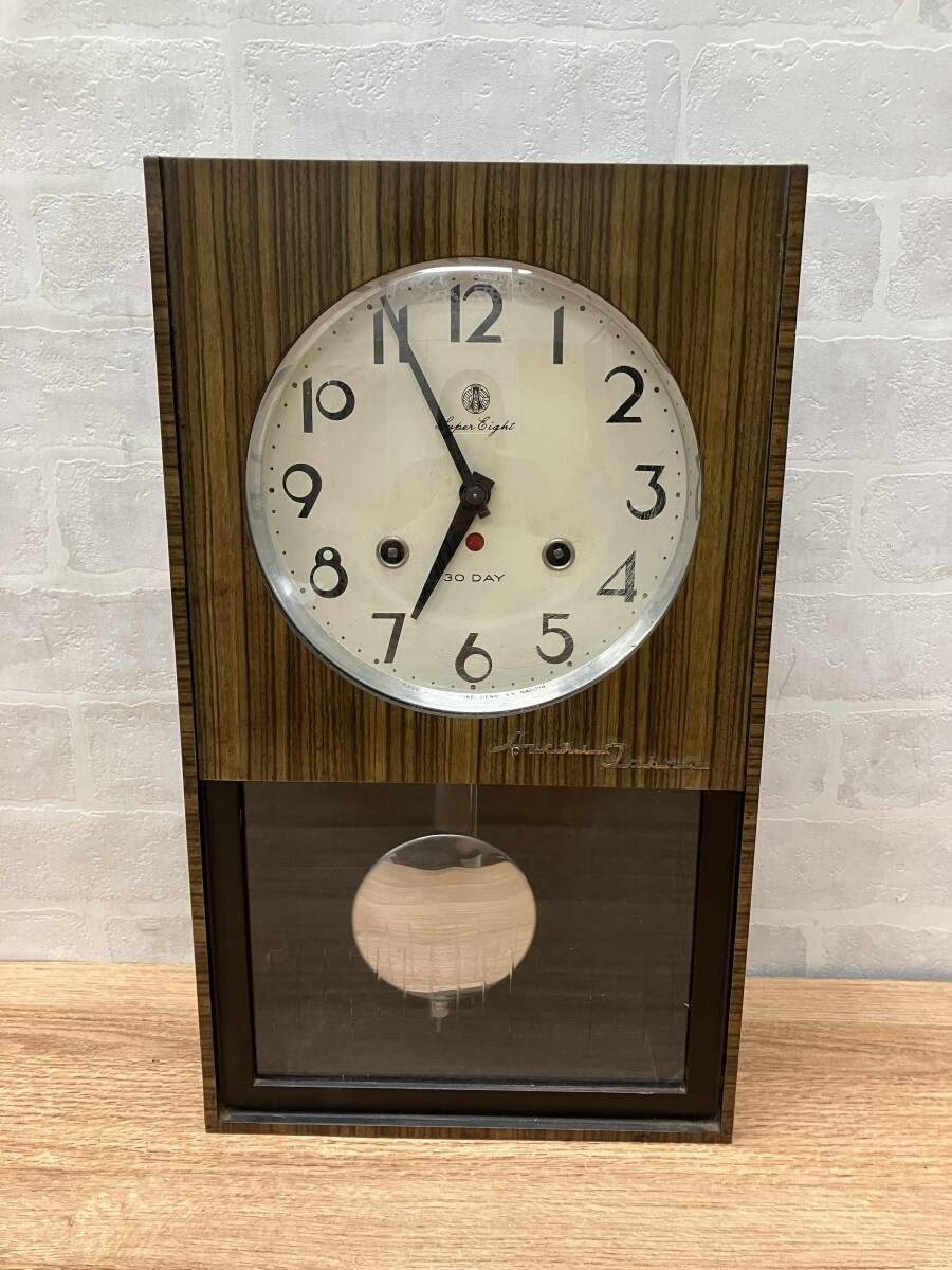 ☆愛知時計電機 ゼンマイ掛時計 ボンボン時計 NO.5178 昭和レトロ