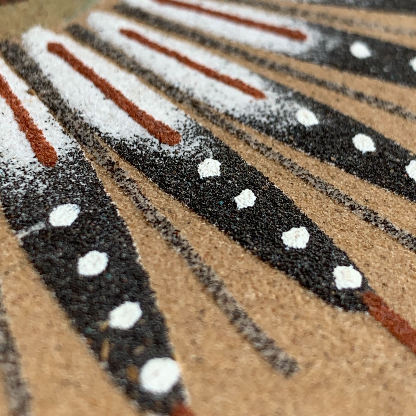 ナバホ族 サンドペインティング 砂絵 サンフェイス 壁掛け サイン入