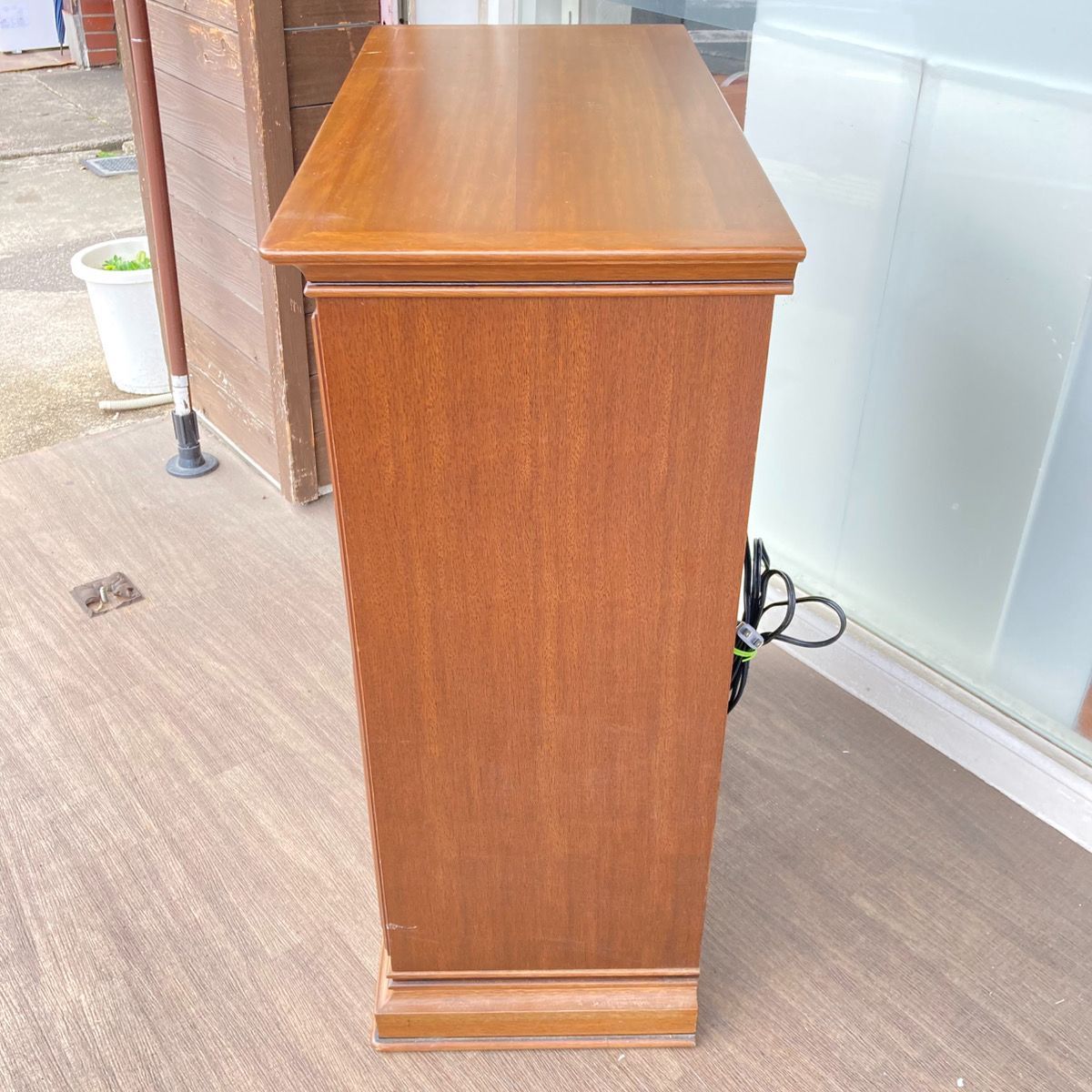 マルニ木工 ROYAL 地中海 電話台 FAX台 花台 キャビネット コンセント2