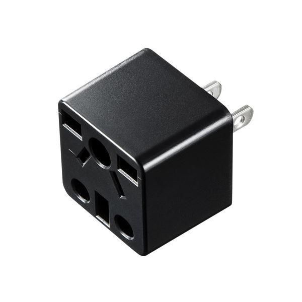 （まとめ） サンワサプライ 日本専用マルチタイプ電源変換アダプタ TR-AD5BK 〔×3セット〕