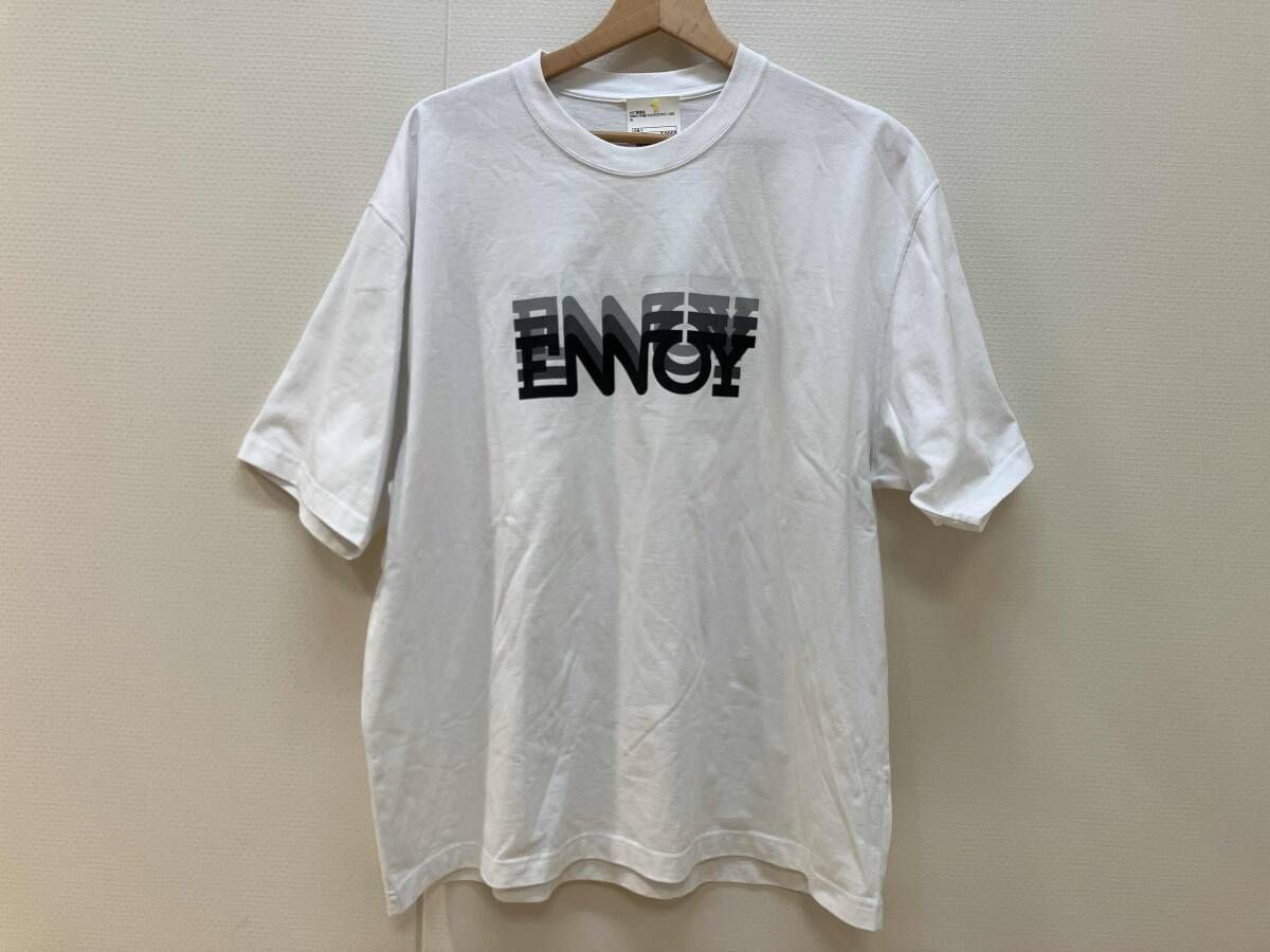 ENNOY エンノイ Electric Logo GradationTシャツ サイズM ホワイト 