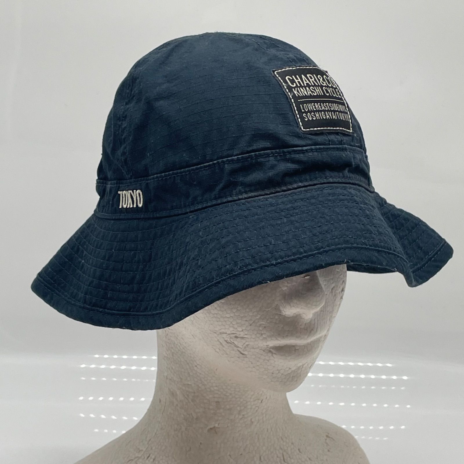 KO3904□木梨サイクル CHARI&CO コラボ メトロハット 58cm ネイビー
