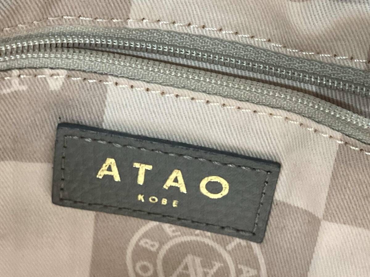 ATAO アタオ トートバッグ レザー ドリー グレージュ×ブラック - メルカリ