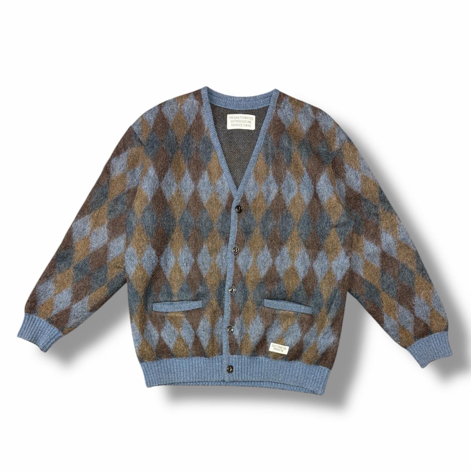 WACKO MARIA 21AW DIAMOND MOHAIR CARDIGAN モヘア カーディガン