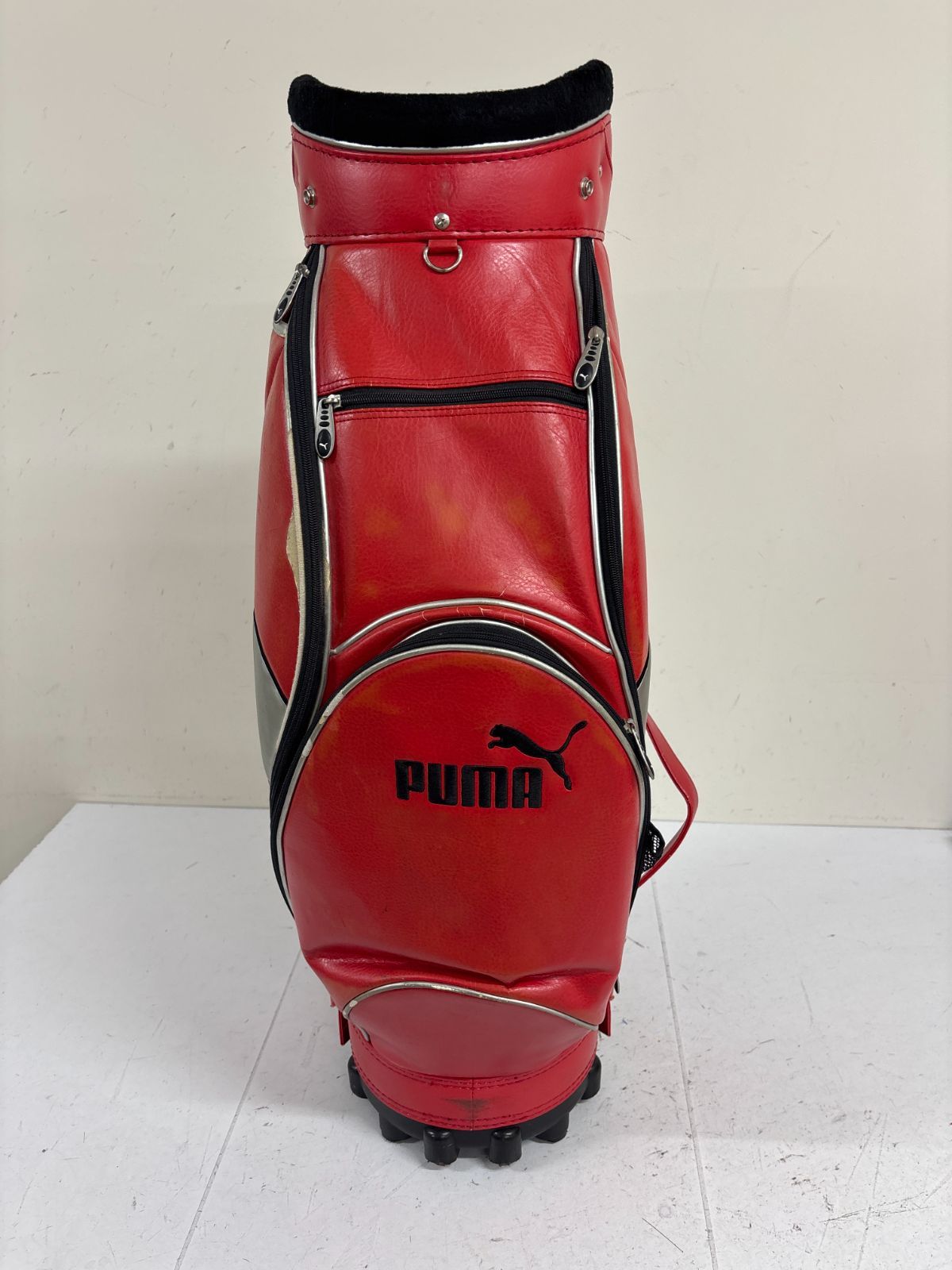 送料無料 PUMA プーマ キャディバッグ ゴルフバッグ レッド - メルカリ