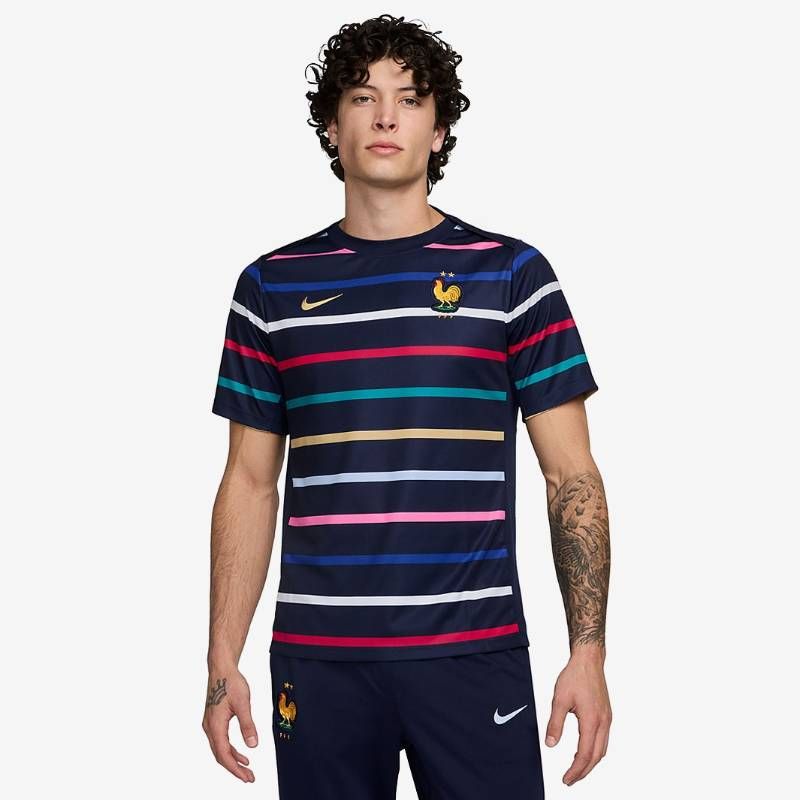 【送料無料・匿名配送】Nike ナイキ フランス代表 2024 公式 トレーニングウェア プレマッチ シャツ 紺 新品 正規品 日本未発売 EURO 2024