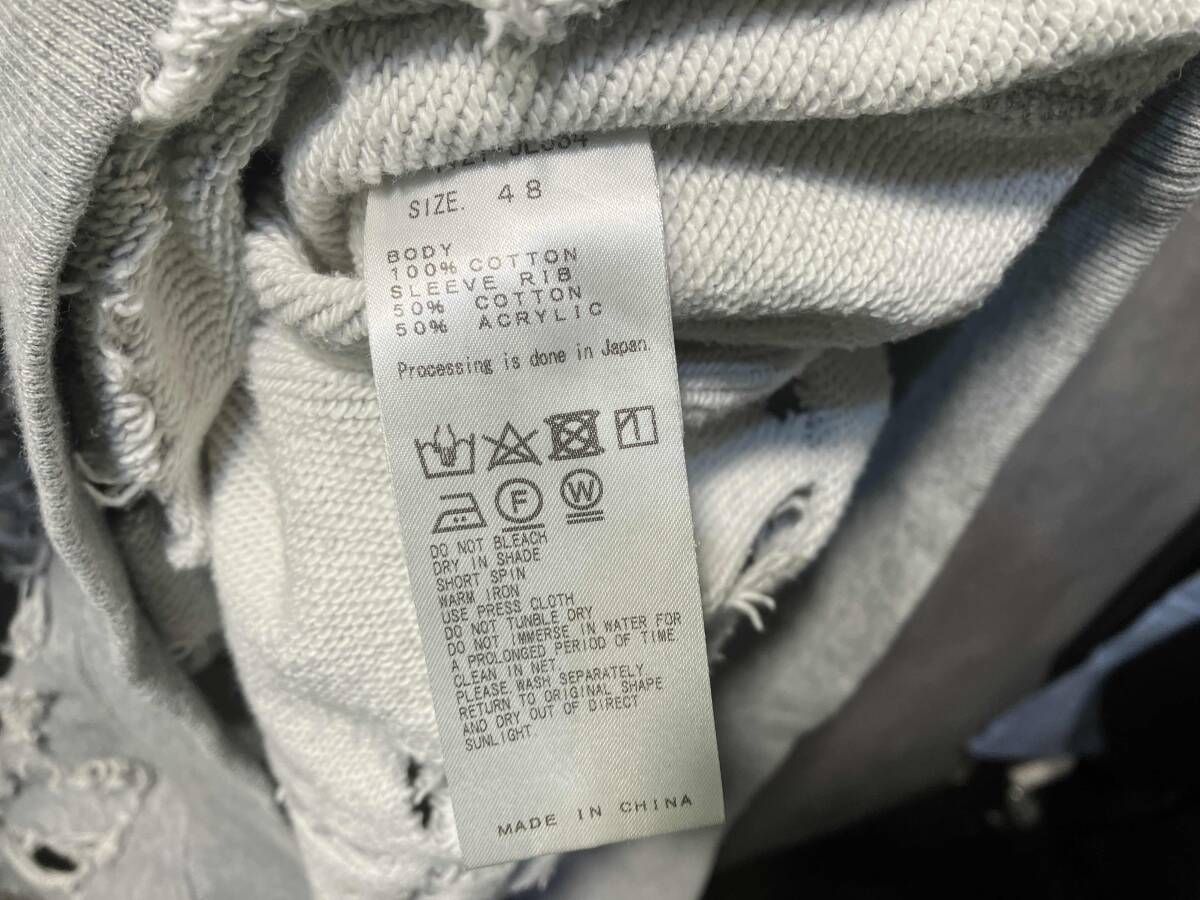 22ss TOGA VIRILIS カットワークススウェット サイズ48 トーガ ビ 