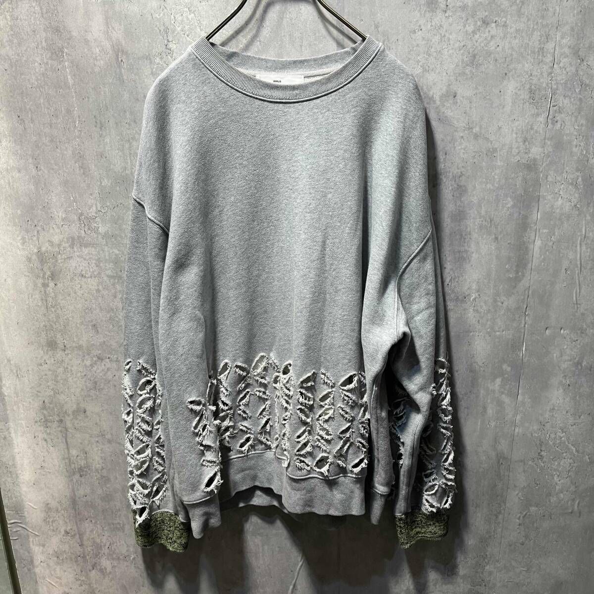 22ss TOGA VIRILIS カットワークススウェット サイズ48 トーガ ビ 