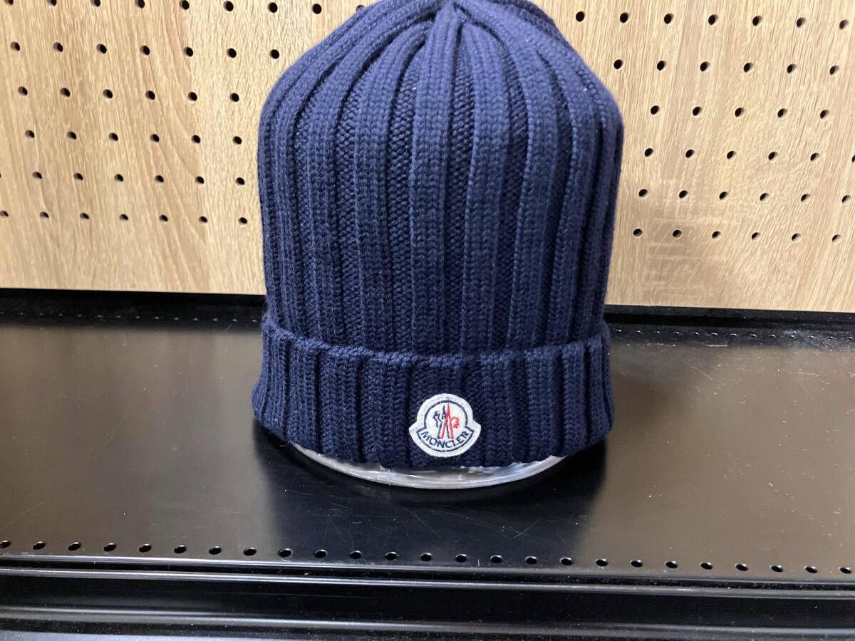 MONCLER/ ニット帽/BERRETTOビーニーネイビー - メルカリ
