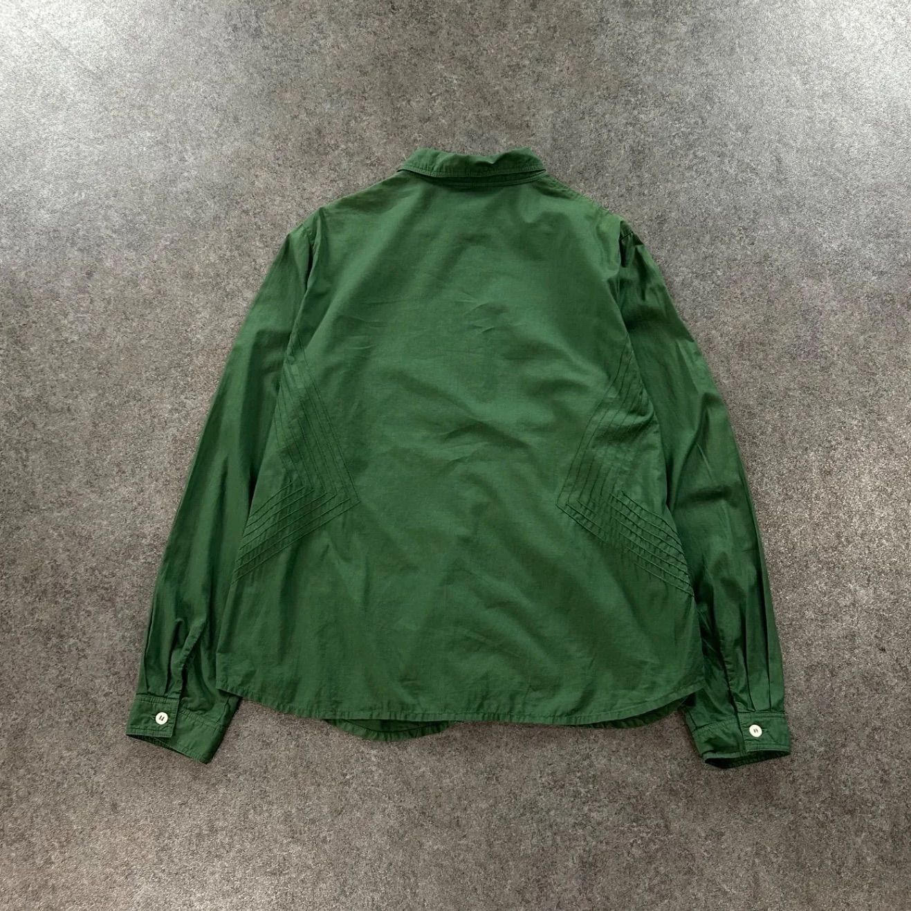 Yacco Maricard グリーン長袖シャツ YACCO MARICARD ヤッコマリカルド 長袖 ピンタック シャツ ブラウス